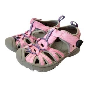 Keen Whisper Kids Fisherman Sandal Girls 7 Water Shoes Light Pink Outdoor Hiking